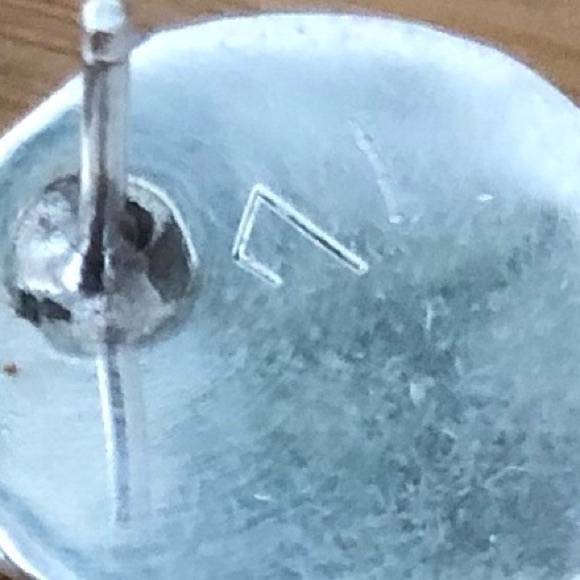 $58  Southwest Native American Signed Estate Stud Earrings  Sterling Silver - Picture 2 of 8